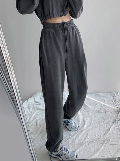 Blue Sweatpants for Summer Baggy Pants High Waist Jogger Wide Leg Trousers Spring ’s Sports Pants Summer Sweatpants