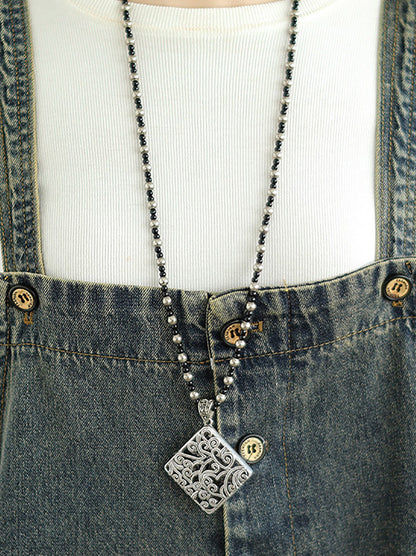 Patchwork Loose Denim Jumpsuits