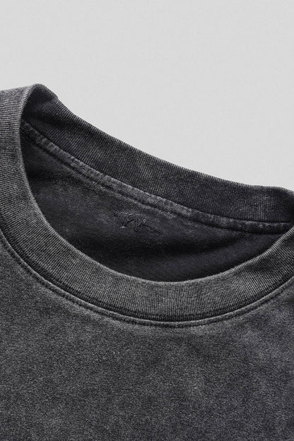 Distressed Washed Black T-shirt