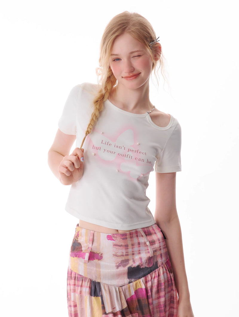 Butterfly Quote Pearl T-shirt