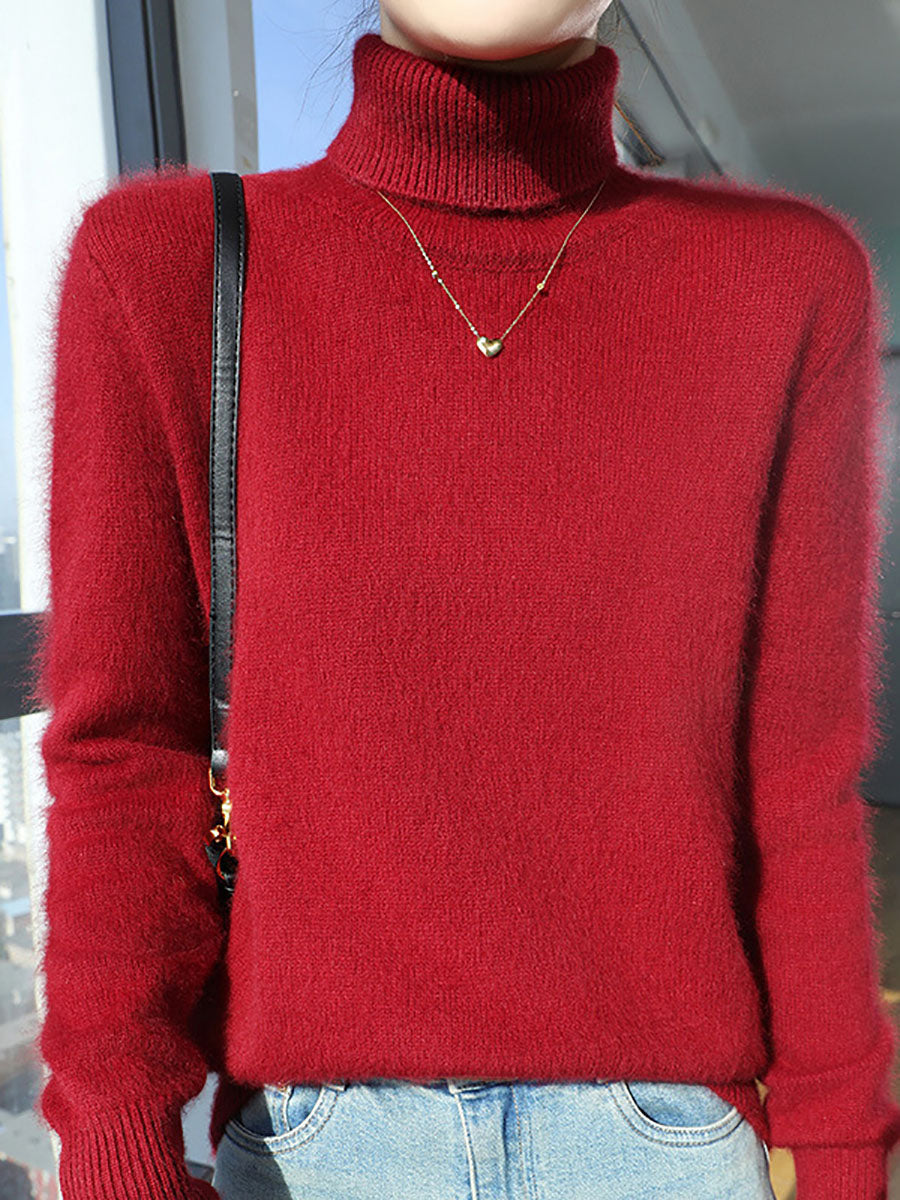 Autumn Turtleneck 100%wool Soft Sweater Ba1060
