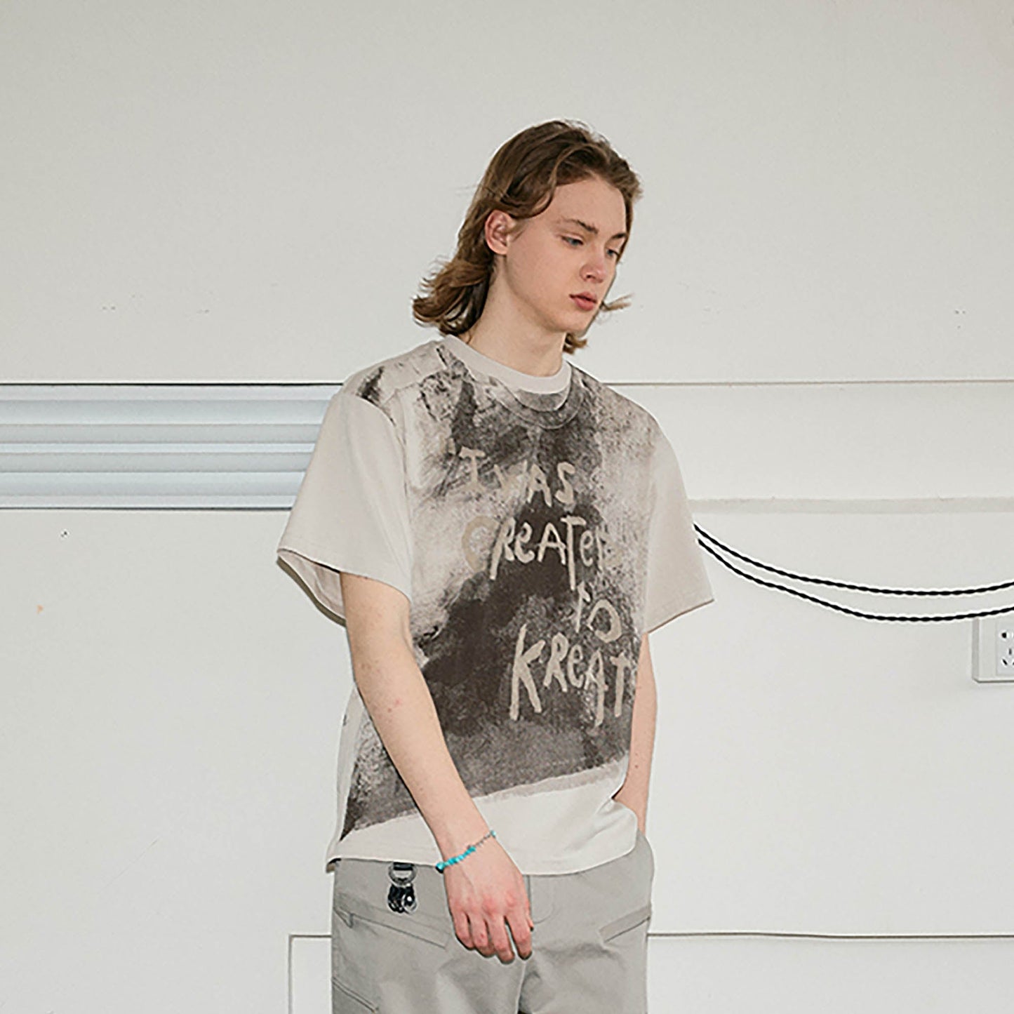 Distressed Graphic Print T-shirt