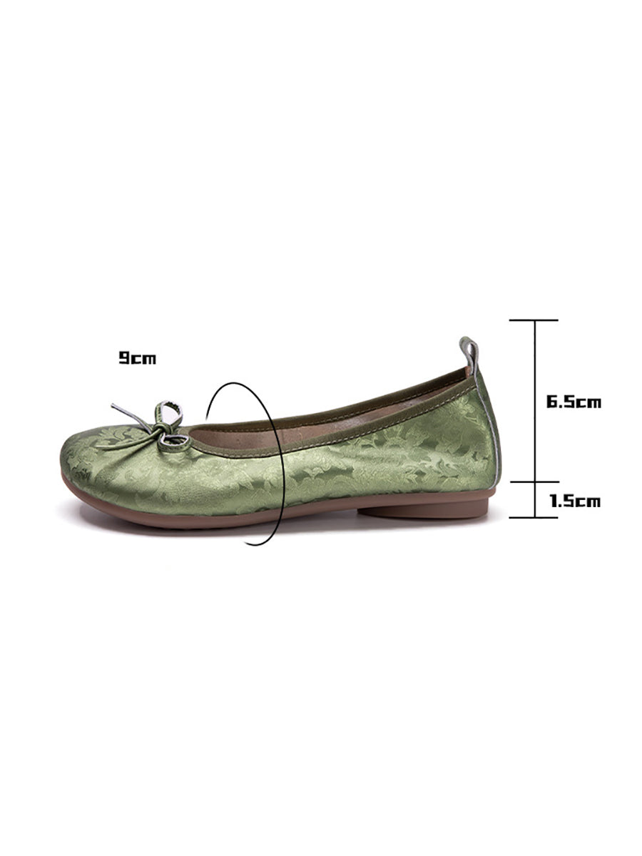 Summer Leather Flower Knurling Flat Shoes Ty1029