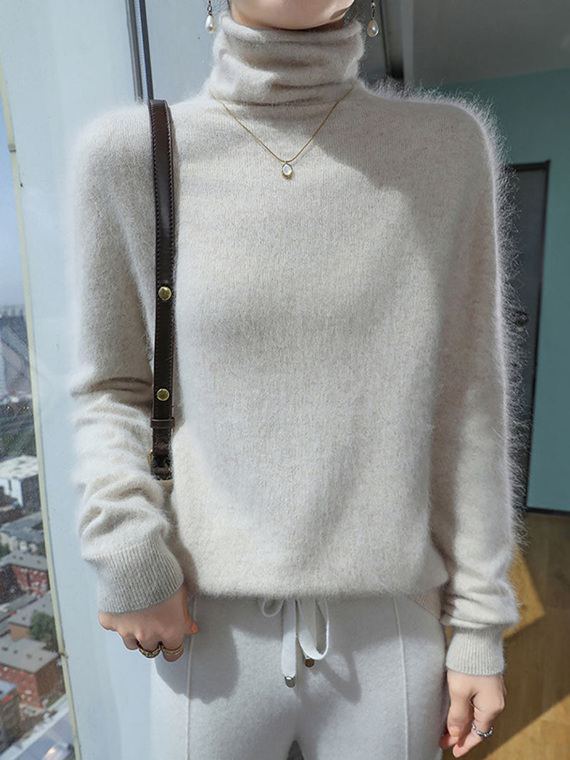 Autumn Turtleneck Wool Soft Warm Knit Sweater Av1029