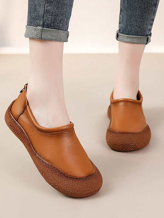 Autumn Soft Leather Flat Shoes As1007