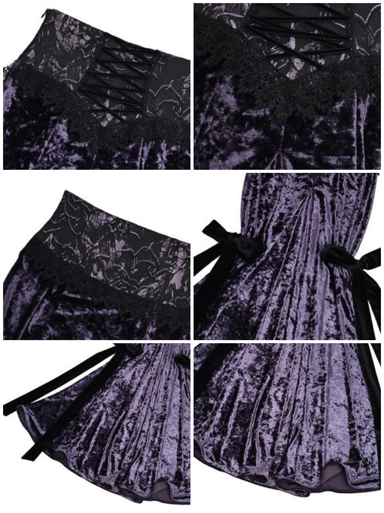 Velvet Corset Maxi Skirt