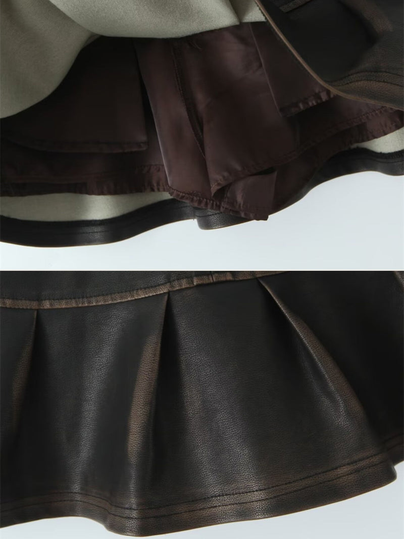 Renna Faux Leather Skirt