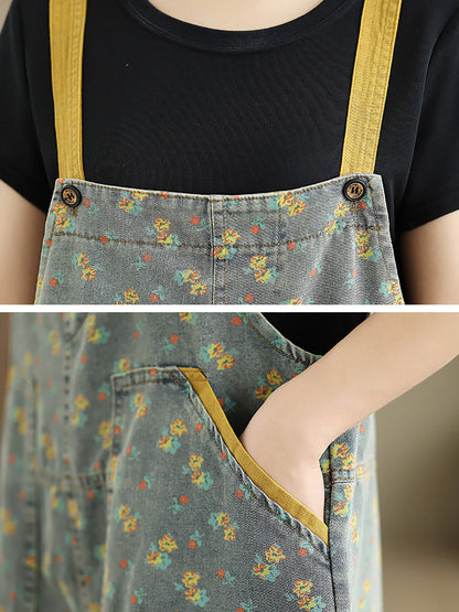 Denim Jumpsuits Wide-leg Summer