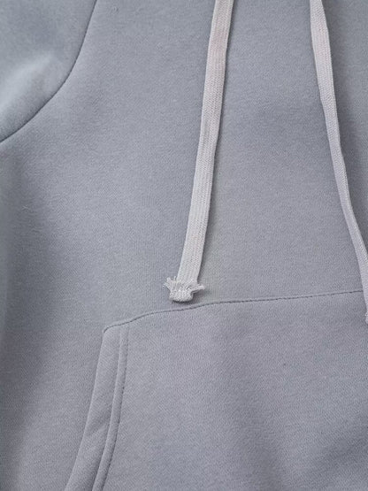Fall Clothing Stylish Simple Hooded Washed Sweatshirt
