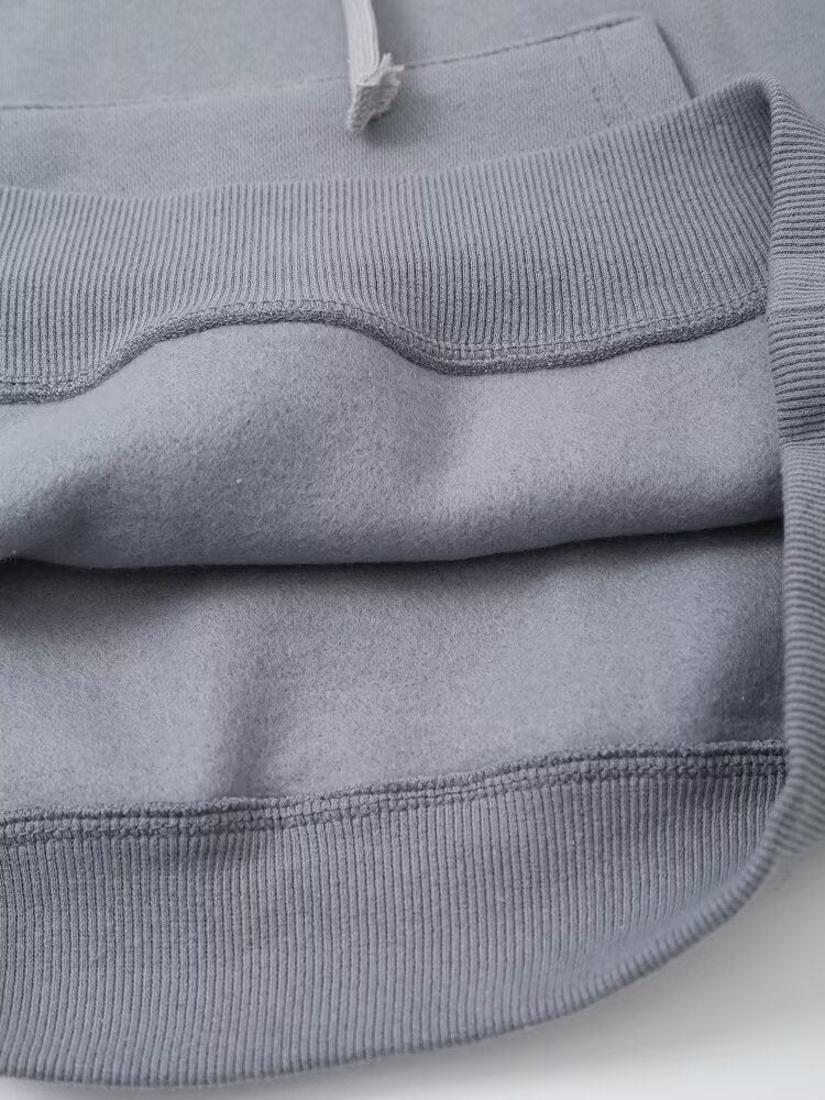 Fall Clothing Stylish Simple Hooded Washed Sweatshirt