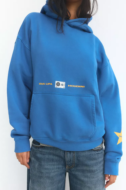 French Loose Idle Sense Letter Graphic Printed Hooded Long Sleeve Sweatshirt