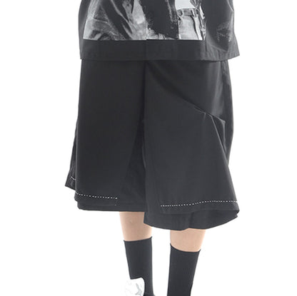 Wide-cut Contrast Shorts