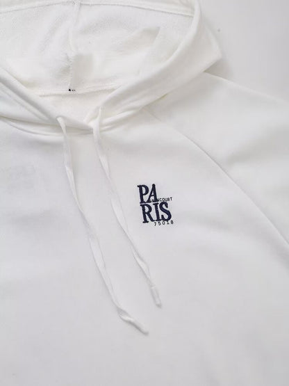 Clothing Spring Office All Matching Letter Graphic Embroidered Decorative Hooded Sweatshirt