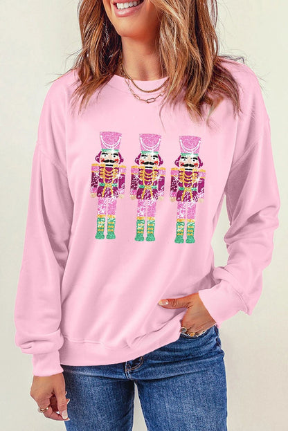 Clothing Sweet Sequ Sleeve Top Christmas Long Sleeved Sweatshirt
