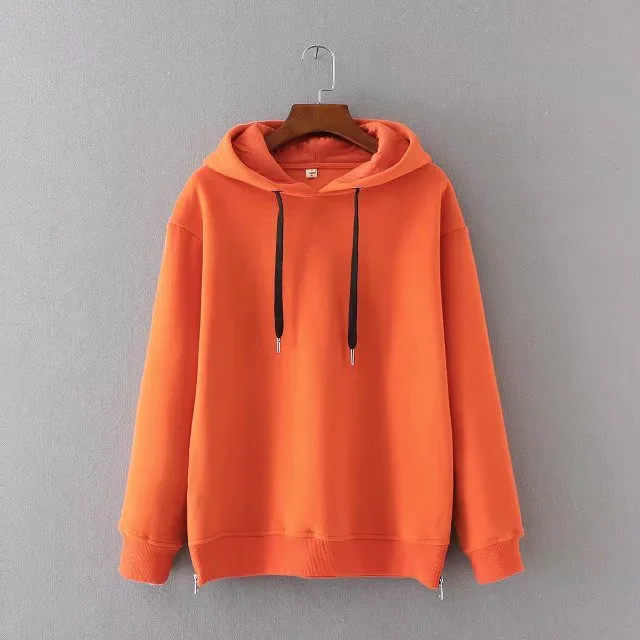 Autumn Clothing Color Loose Zipper Sweatshirt