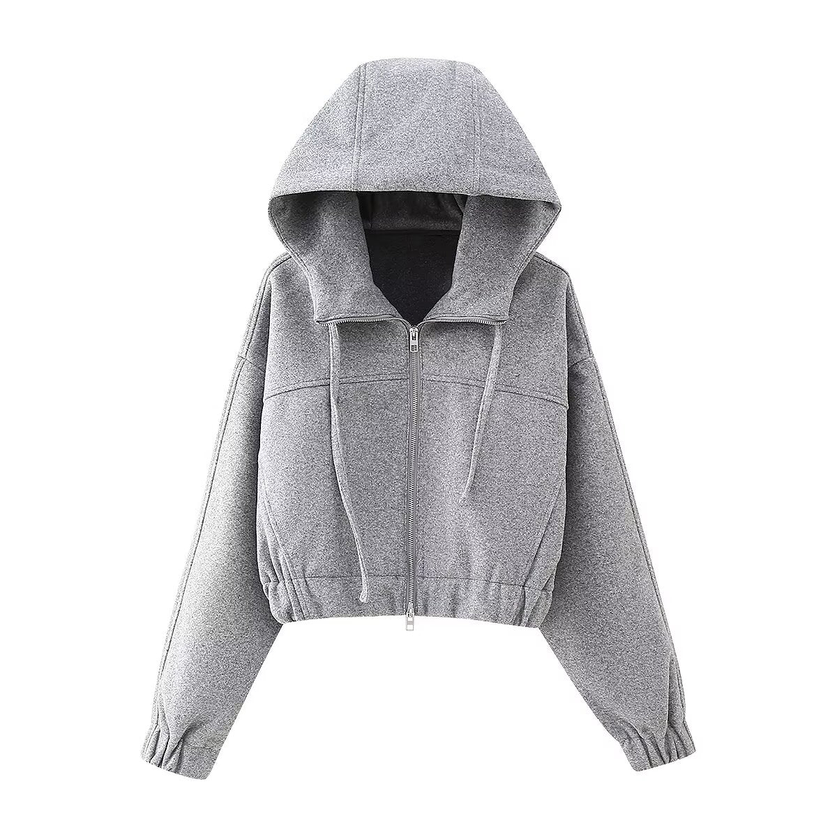 Spring Clothing Stylish Simple Cloth Short Hoodies