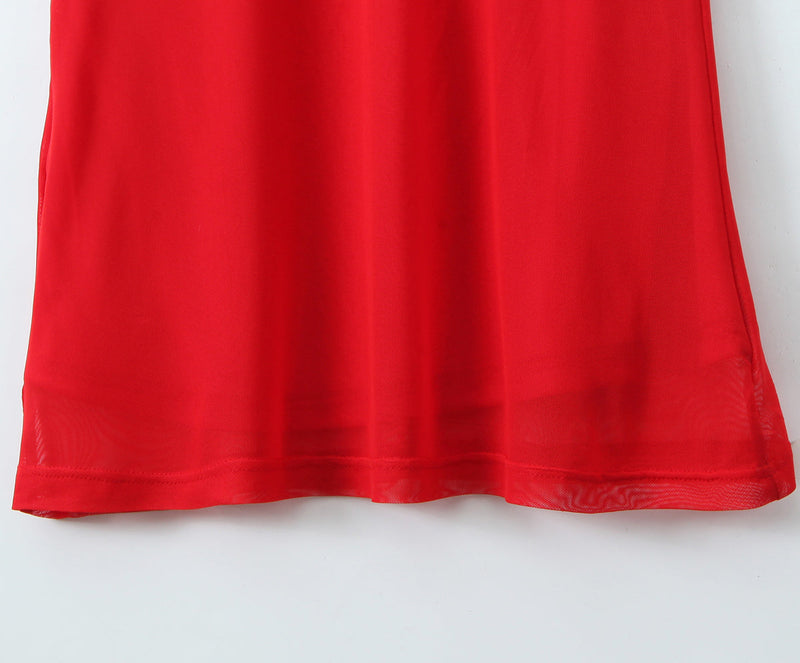 Decorative Party Fishtail Dress Slim Stretch Mesh Camisole Maxi Dress