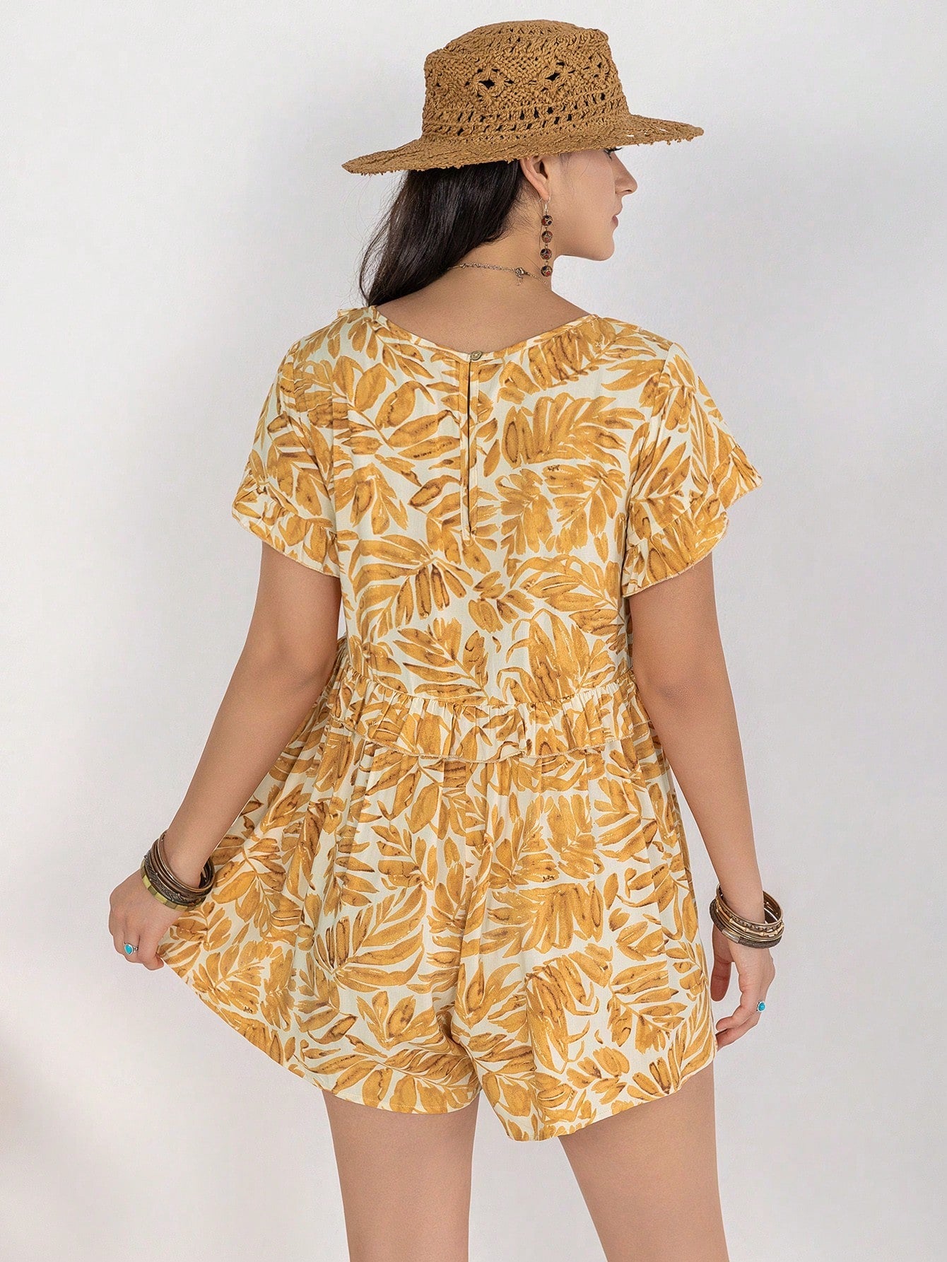 Batch Delivery Seaside Vacation V Neck Jumpsuit