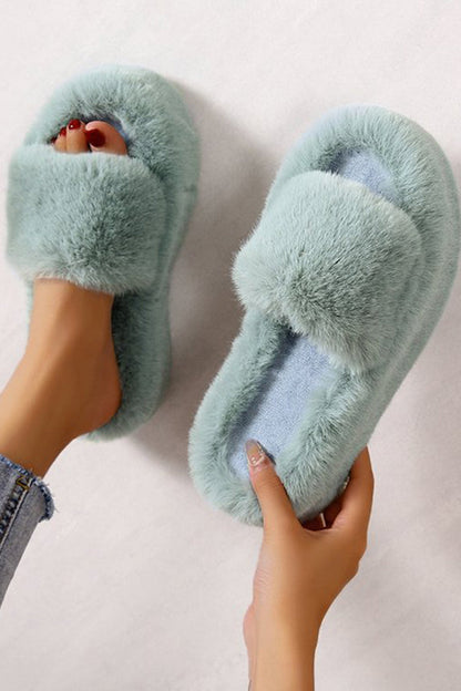 Thick Sole Juwai Plush Slippers