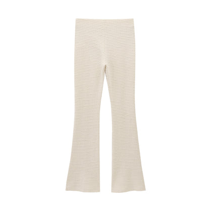Spring Summer Clothing Bowknot Long Sleeved Top Bell Bottom Pants