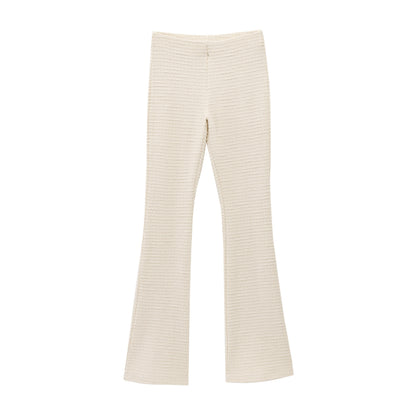 Spring Summer Clothing Bowknot Long Sleeved Top Bell Bottom Pants
