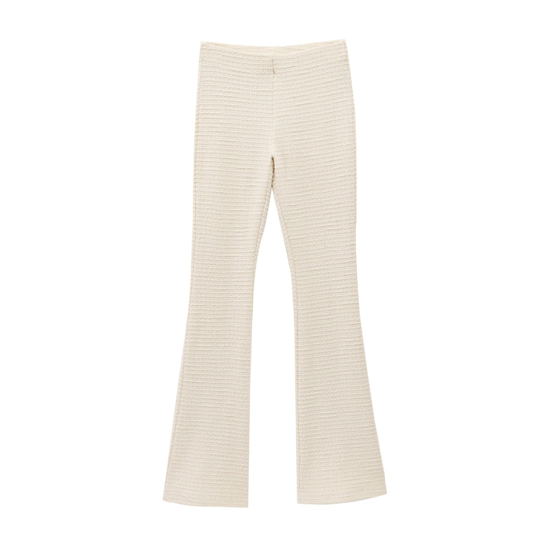 Spring Summer Clothing Bowknot Long Sleeved Top Bell Bottom Pants