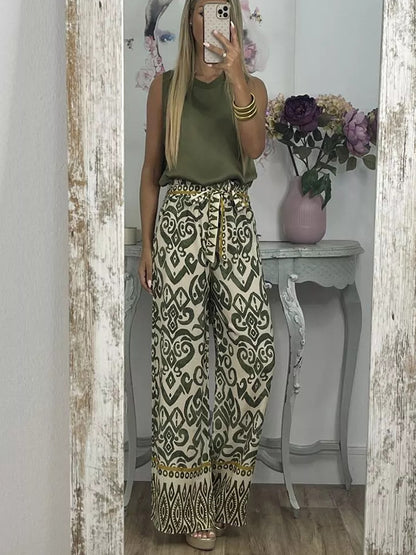 Geometric Printed Pants