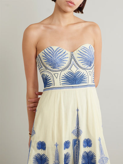 Retro Geometric Pattern One-piece Swimsuit and Skirt