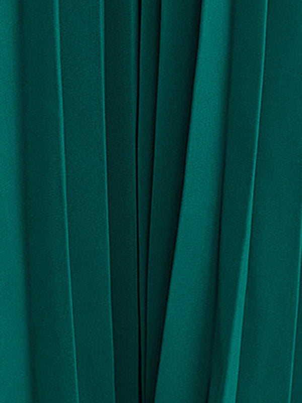 Batwing Sleeves Loose Pleated Color Maxi Dresses