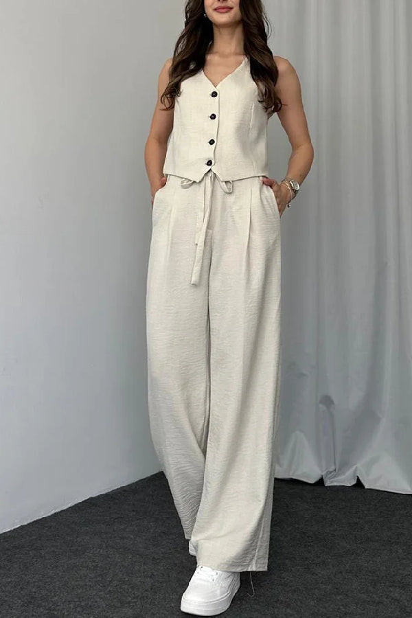 Color Vest Two-piece Set