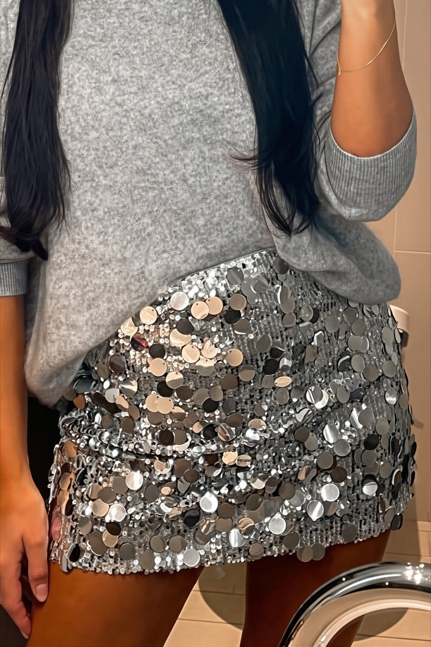 Sparkle Sequin Mini Skirt
