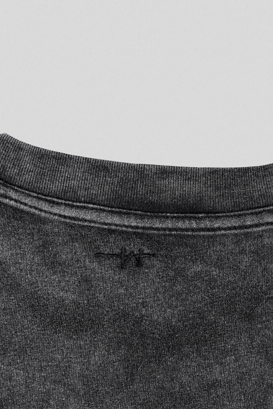 Distressed Washed Black T-shirt