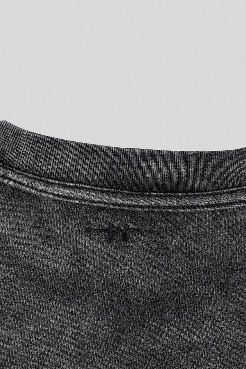 Distressed Washed Black T-shirt
