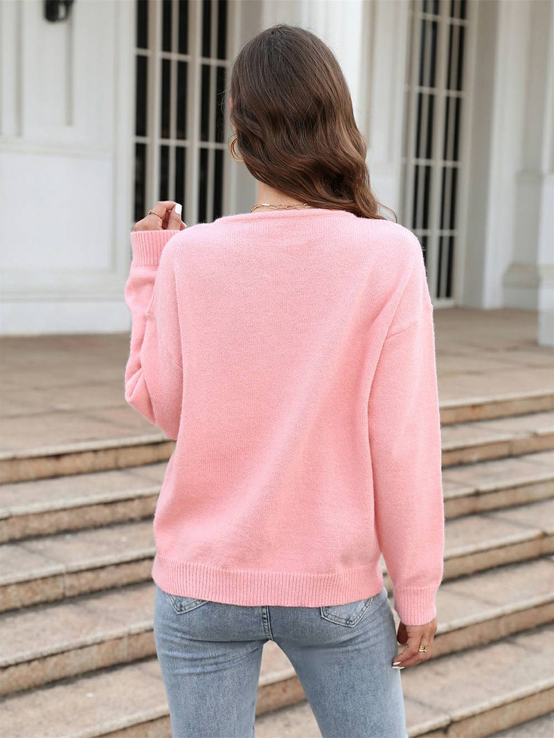 Love on Pulse Knit Pullover Sweater