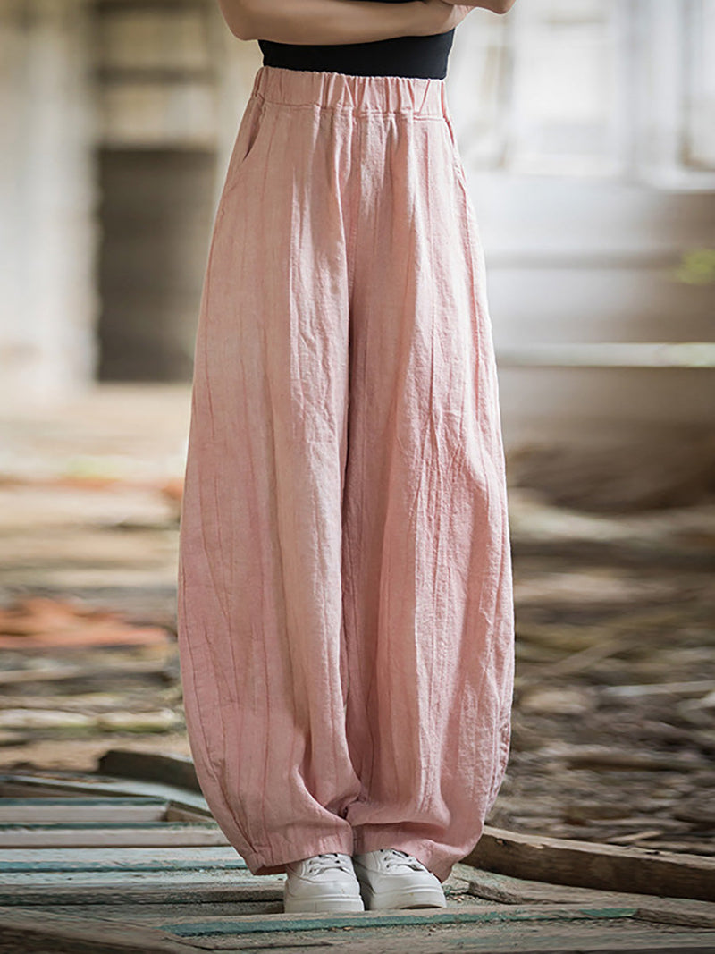 Autumn Tie-dye Ramie Harem Pants At1085