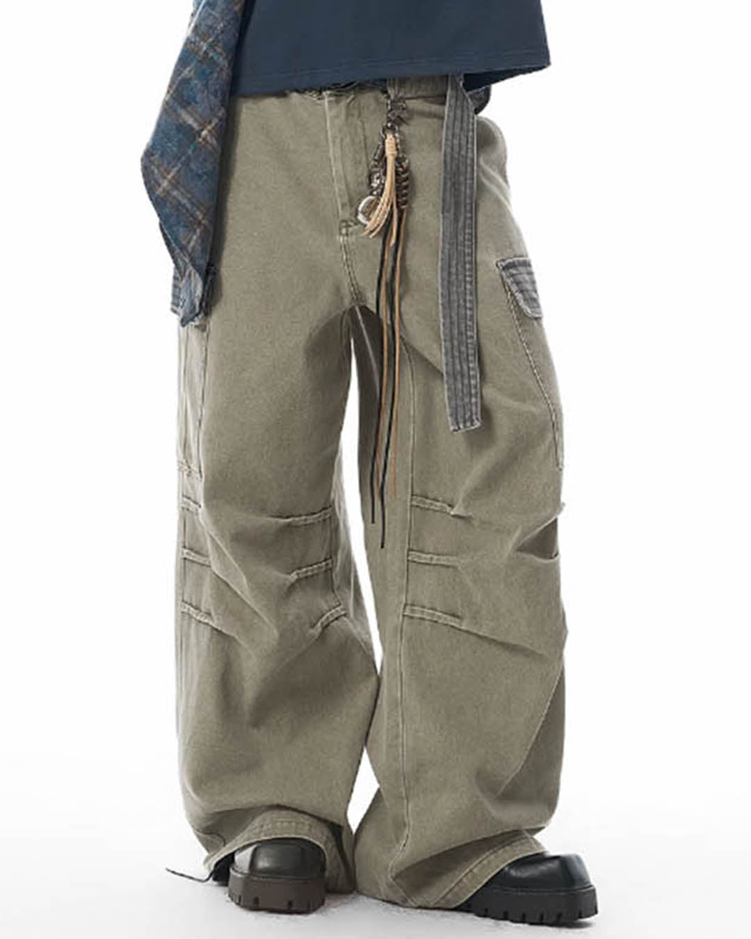 Contrast Pocket Cargo Combat Pants