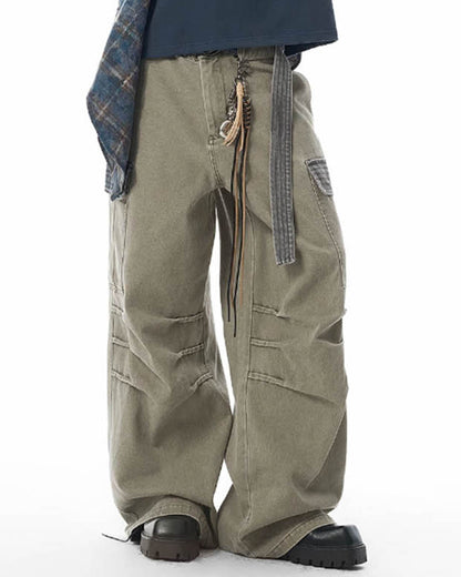 Contrast Pocket Cargo Combat Pants