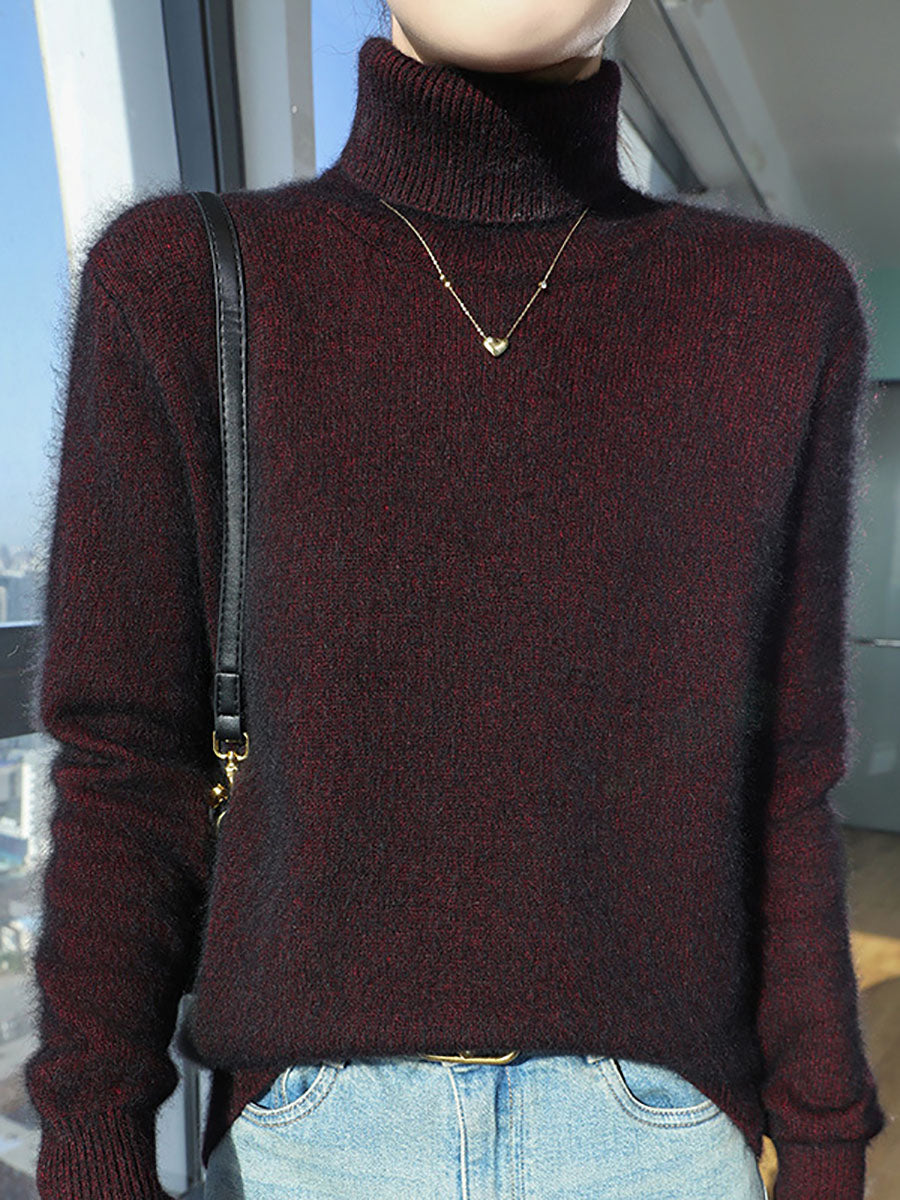 Autumn Turtleneck 100%wool Soft Sweater Ba1060