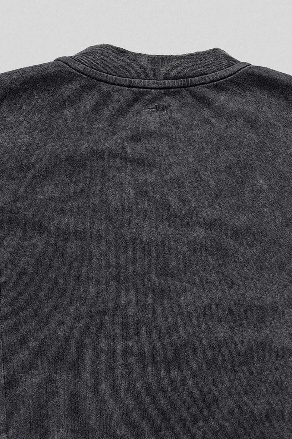 Washed Structured Black T-shirt