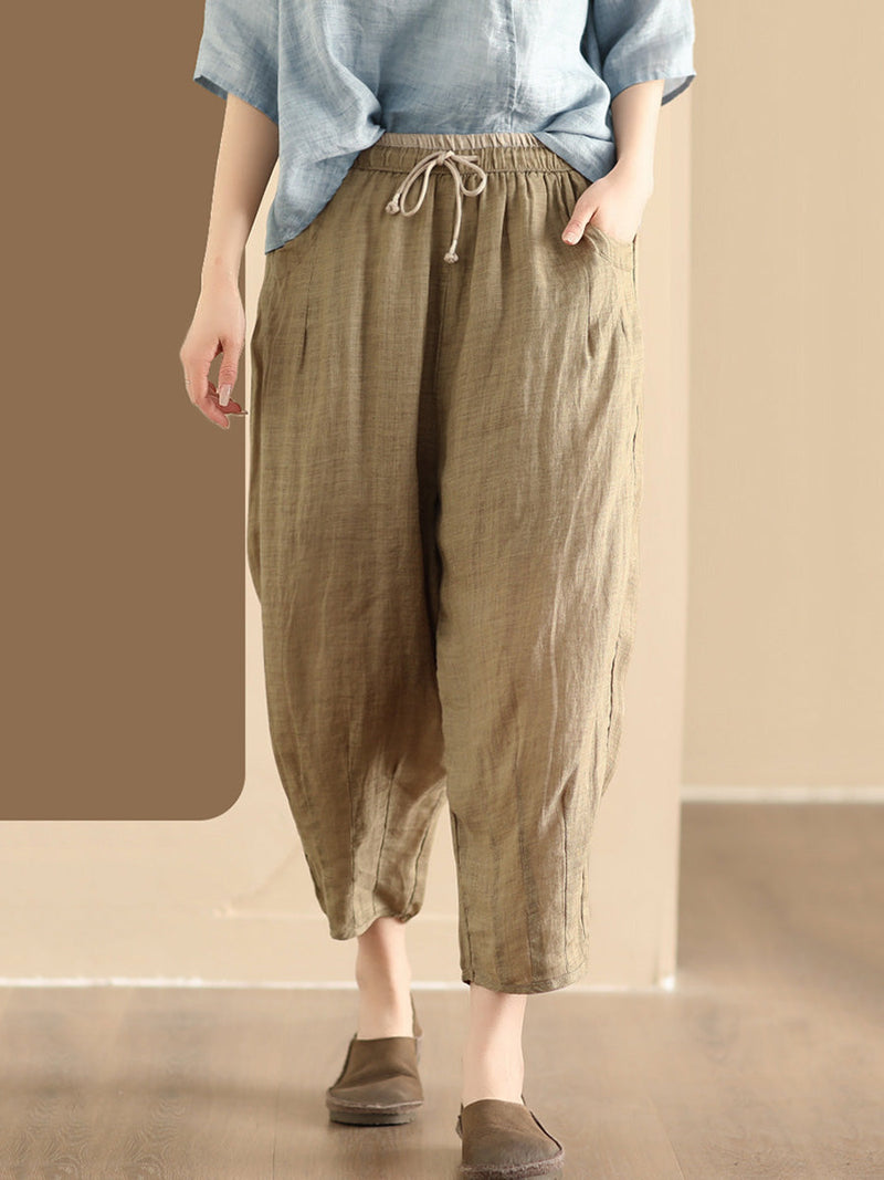 Summer Ramie Harem Pants Cx024