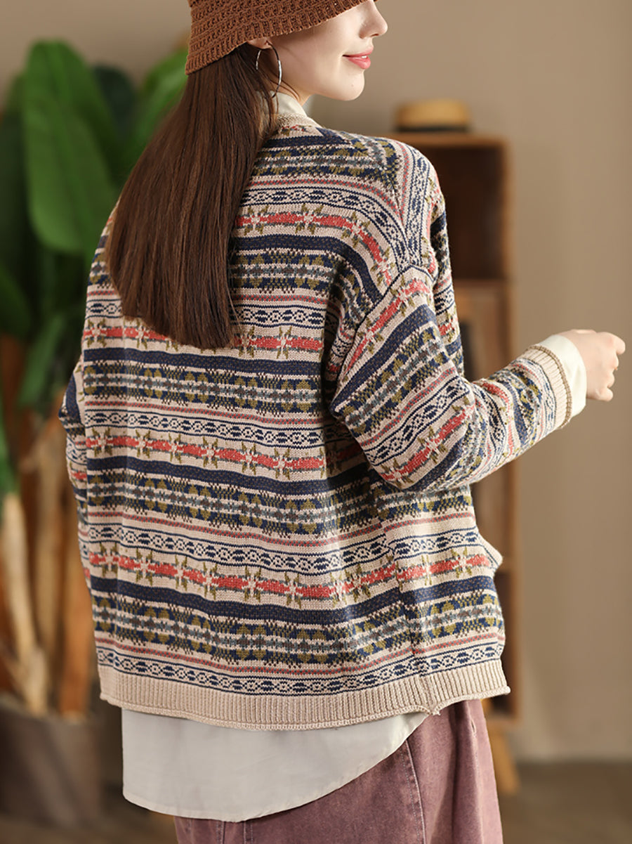 Autumn Cotton Knit Cardigan Sweater At1022