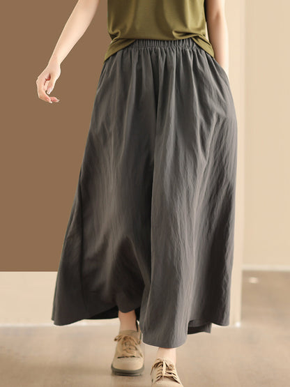Summer Cotton A-shape Skirt Kl1014