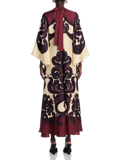 Elegance Ease Grenadilla Print Maxi Dress