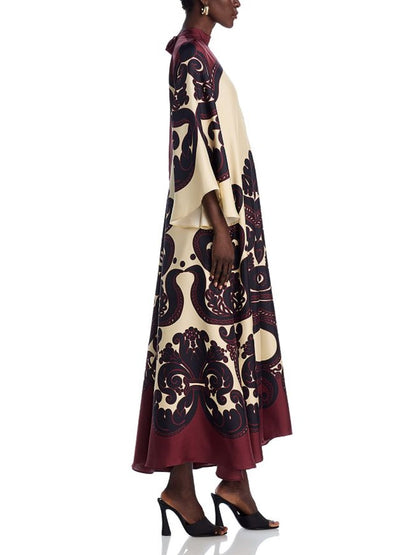 Elegance Ease Grenadilla Print Maxi Dress