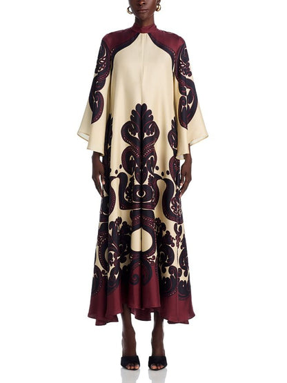 Elegance Ease Grenadilla Print Maxi Dress