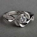 Spiral Zirconia Ring
