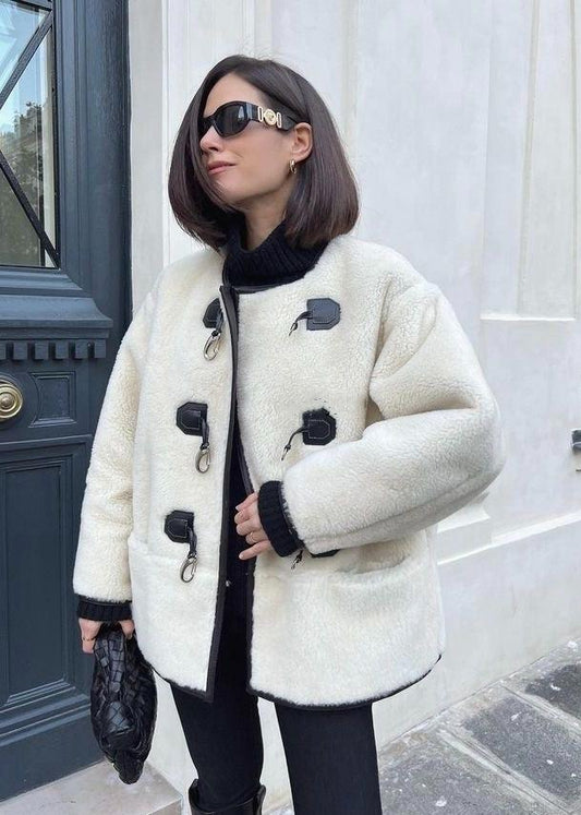 Chenille Toggle Wool Coat