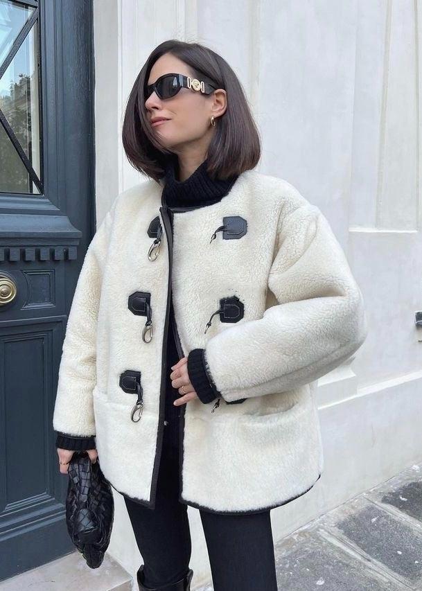 Chenille Toggle Wool Coat