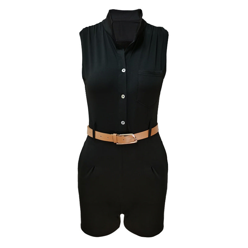 Summer High Waist Clothing Sleeveless Romper