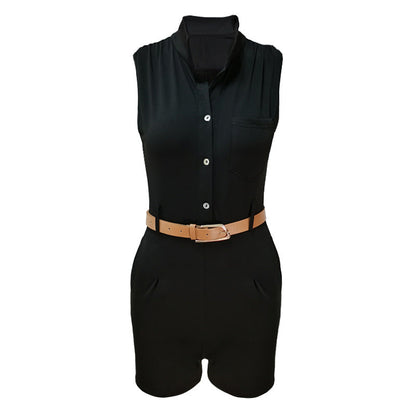 Summer High Waist Clothing Sleeveless Romper